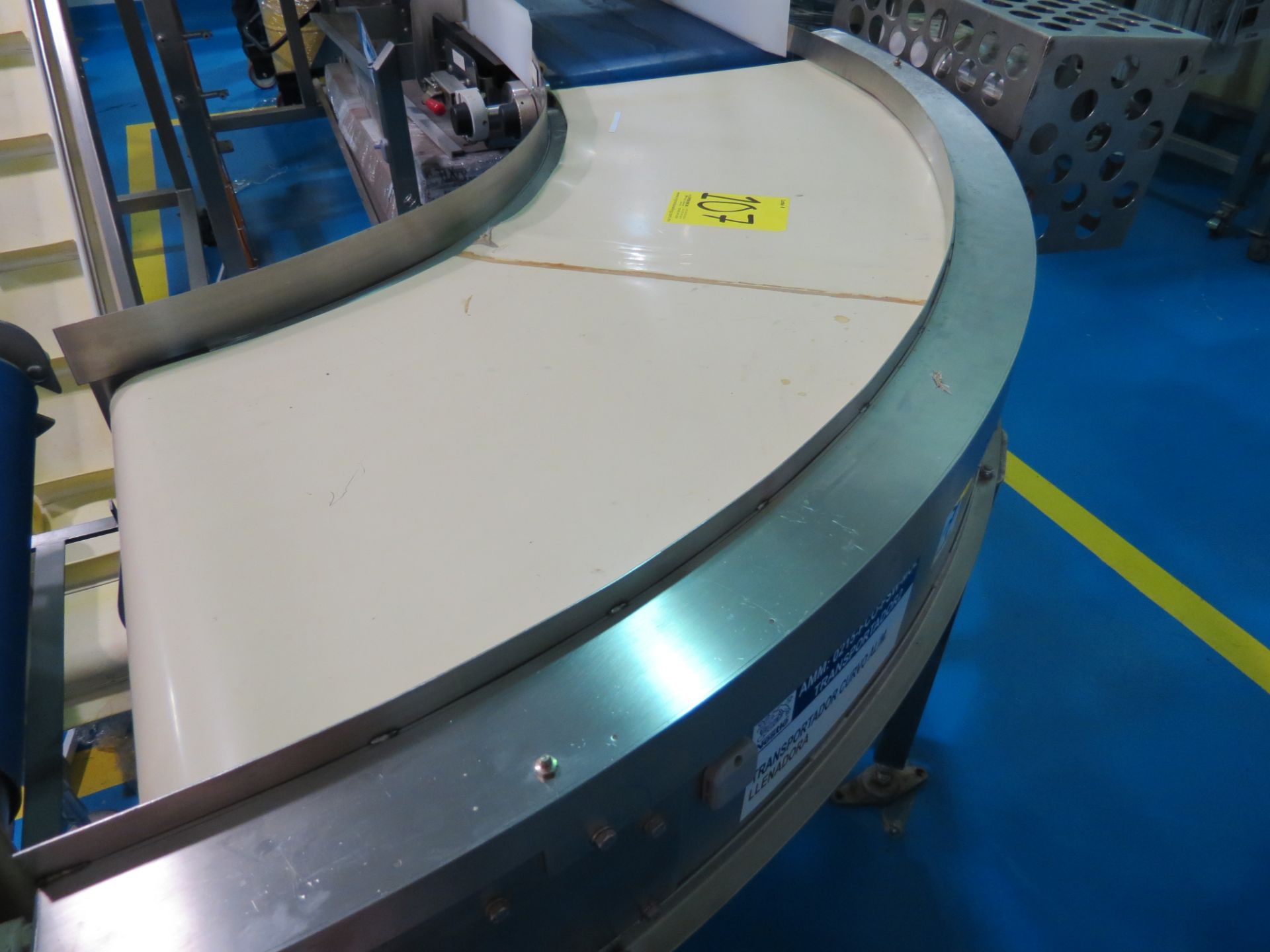 2008 Curved Conveyor Belt with a Portec Sigma gearmotor, 1.20 long m2008 - Image 3 of 13