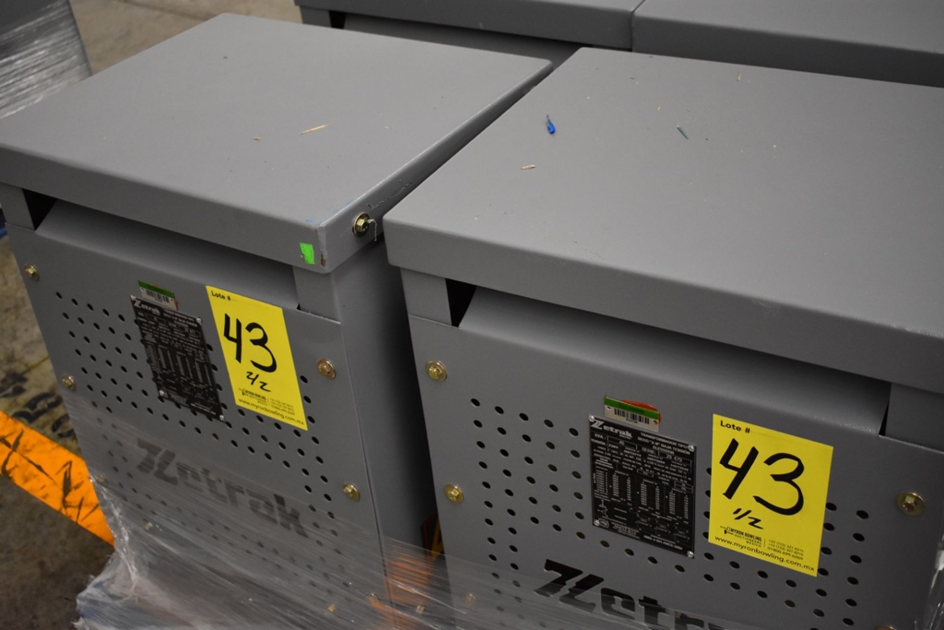 (2) 2016 and 2017 Zetrak Dry Transformers (New) - Image 6 of 8