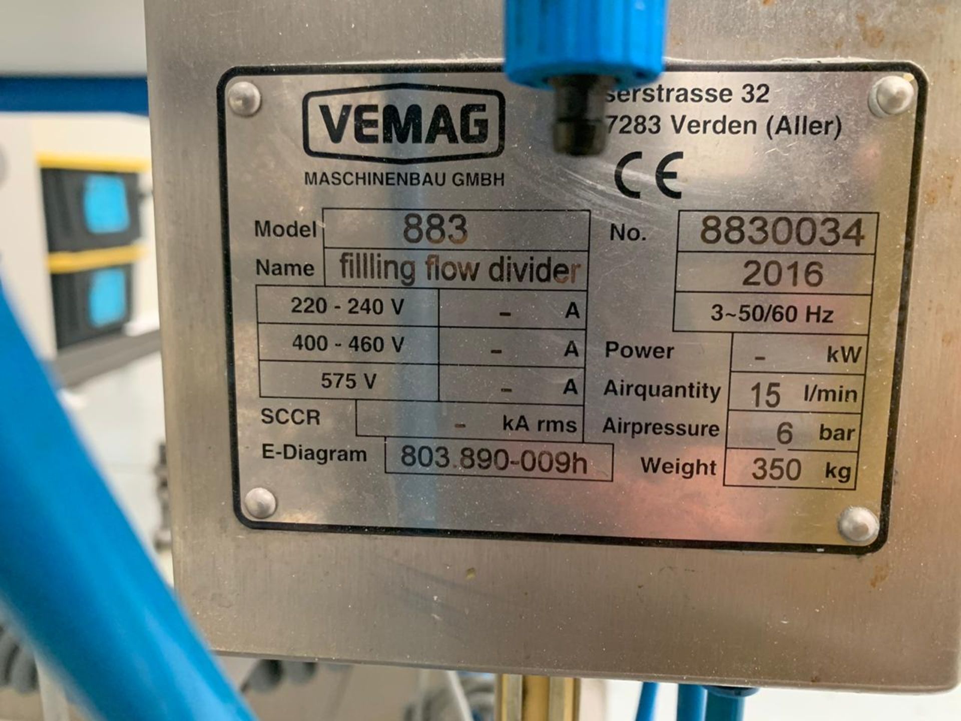 Vemag Robot 500 Pneumatic Dispenser SN 1284993, with PLC Model PC878 - Image 28 of 37