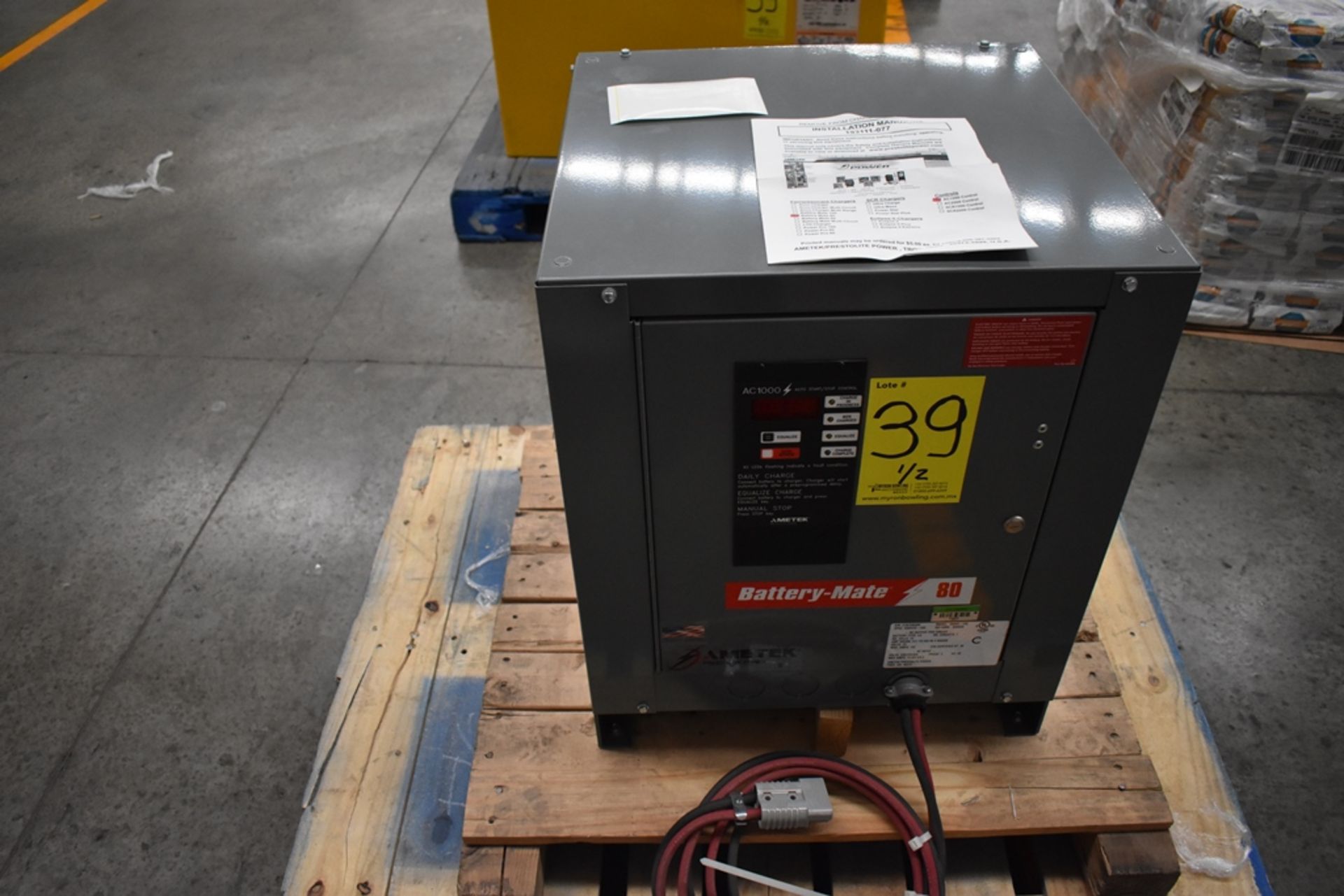 Ametek Prestolite Power Forklift Battery Charger, Model Mate-80 and Battery Brand Deka for 24 volts - Image 4 of 20