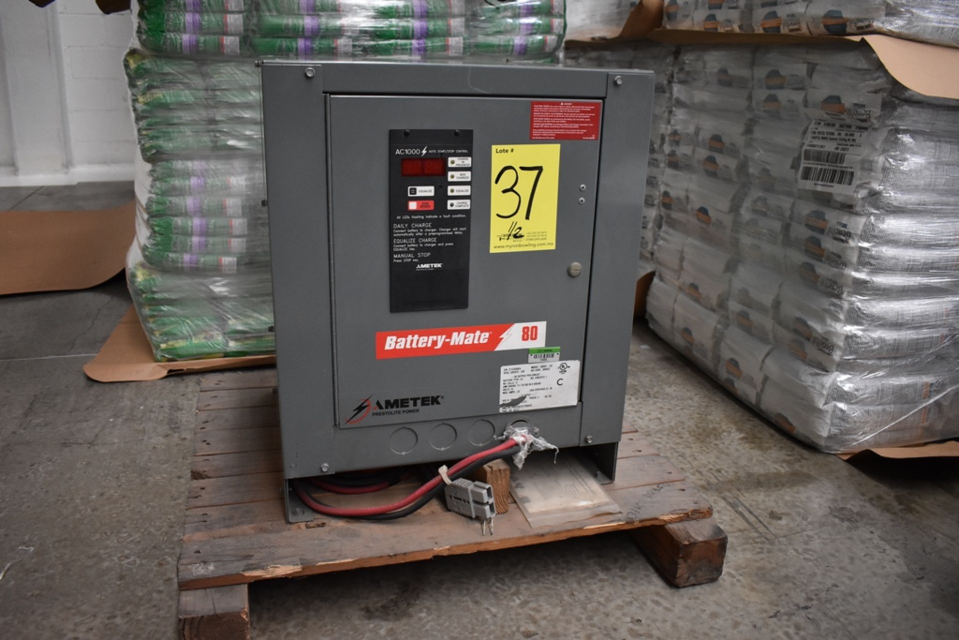 Ametek Prestolite Power Forklift Battery Charger, Model Mate-80 and Battery Brand Deka for 24 volts - Image 2 of 16