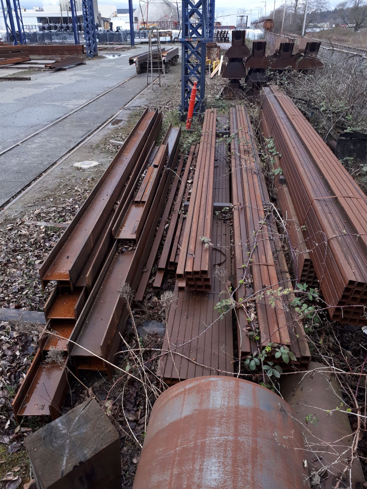 All Scrap Metal along South Fence (row begins at pile of steel tube about 40' East of railway - Image 6 of 13