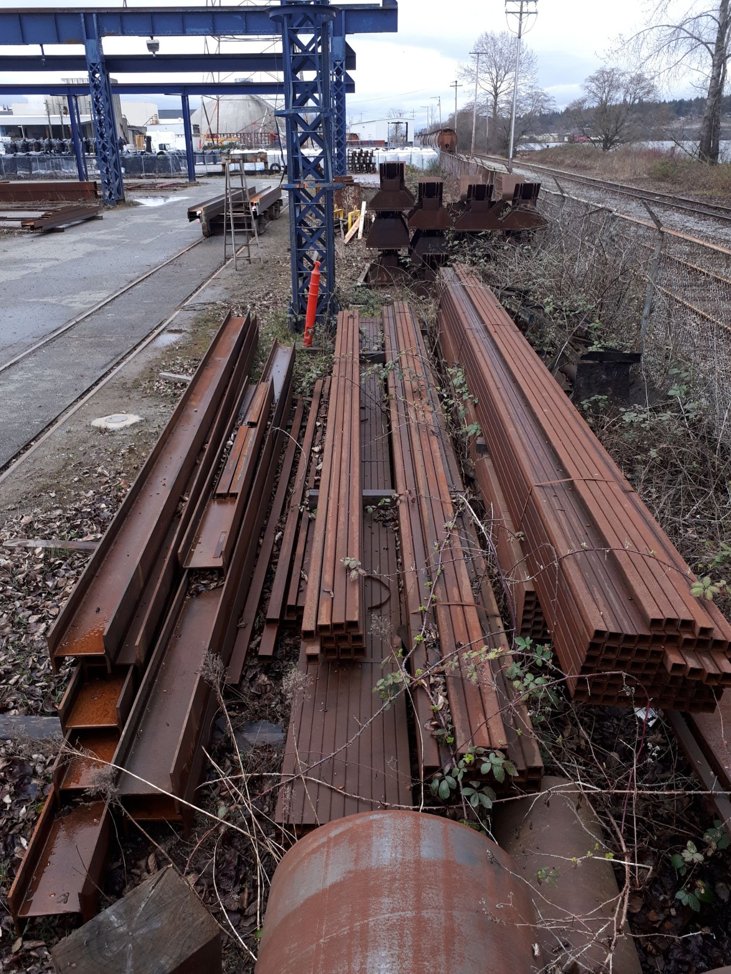 All Scrap Metal along South Fence (row begins at pile of steel tube about 40' East of railway - Image 7 of 13