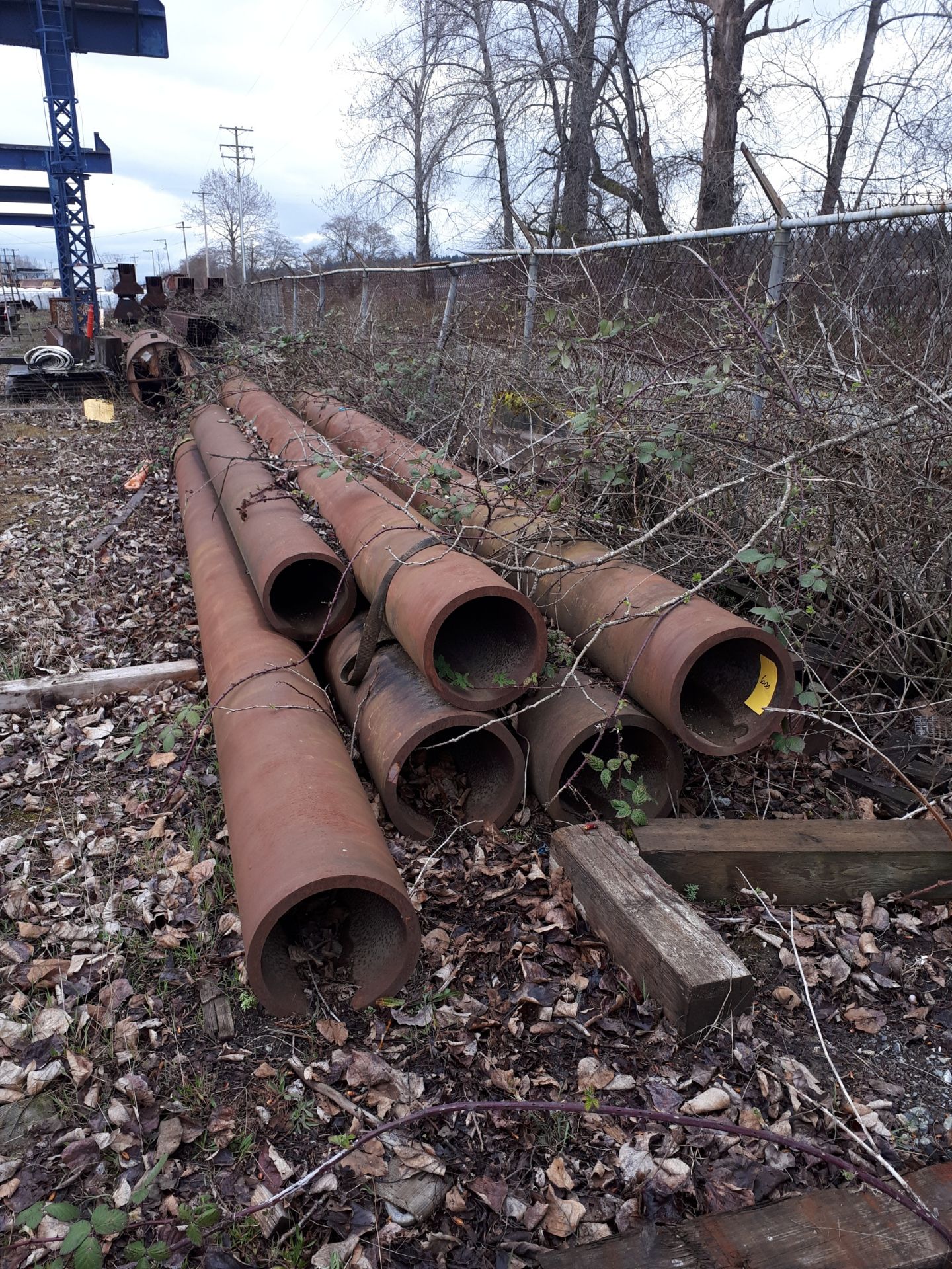 All Scrap Metal along South Fence (row begins at pile of steel tube about 40' East of railway - Image 3 of 13