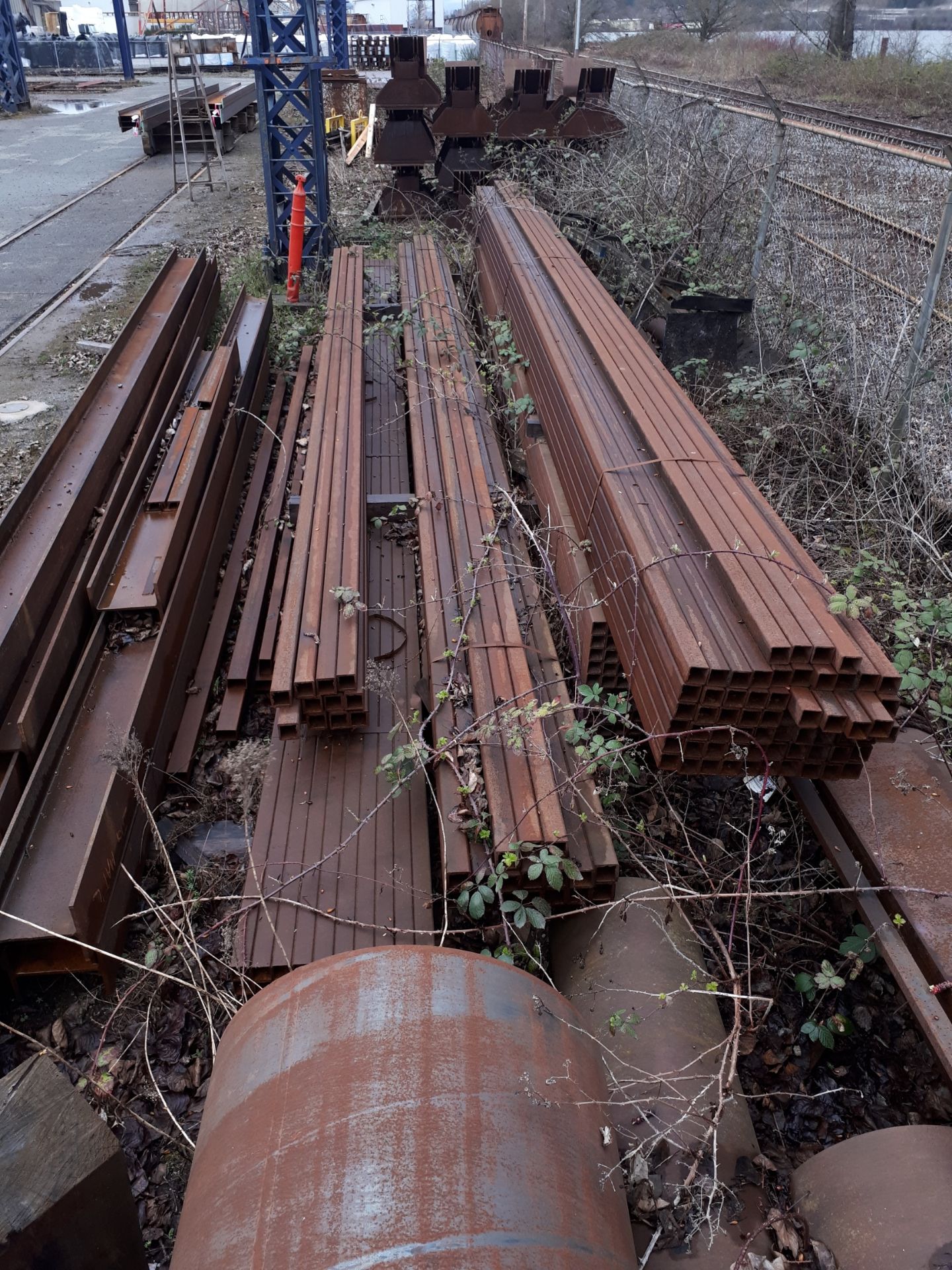 All Scrap Metal along South Fence (row begins at pile of steel tube about 40' East of railway - Image 5 of 13