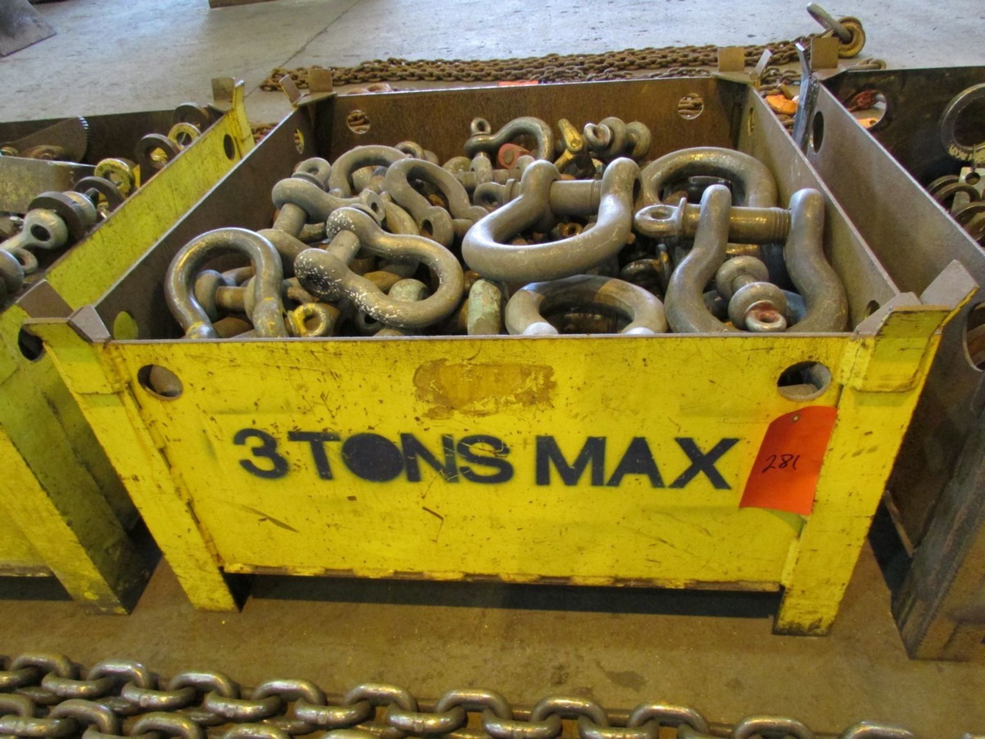 Metal Skip w/ Quantity of Shackles