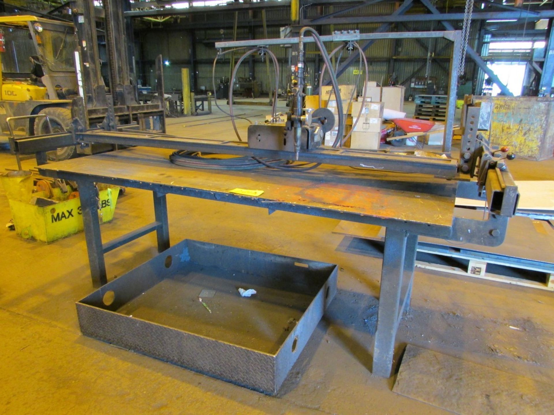 8' x 42" Seam Welding Table w/ Robotic Track Cutter w/ Track - Image 3 of 4