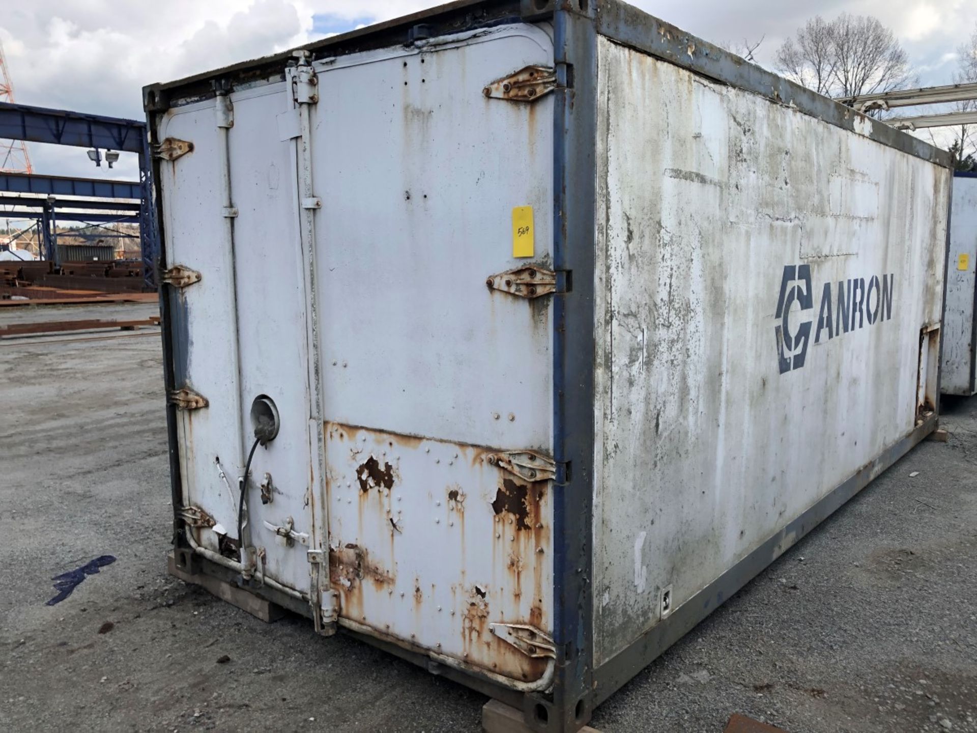 20' White Container, c/w Workbench, Wired