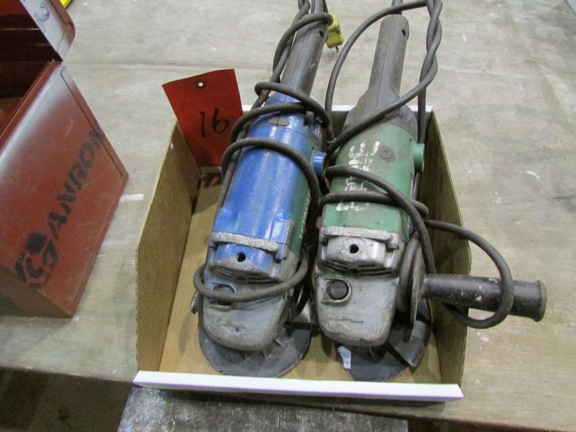 Two Hitachi Angle Grinders