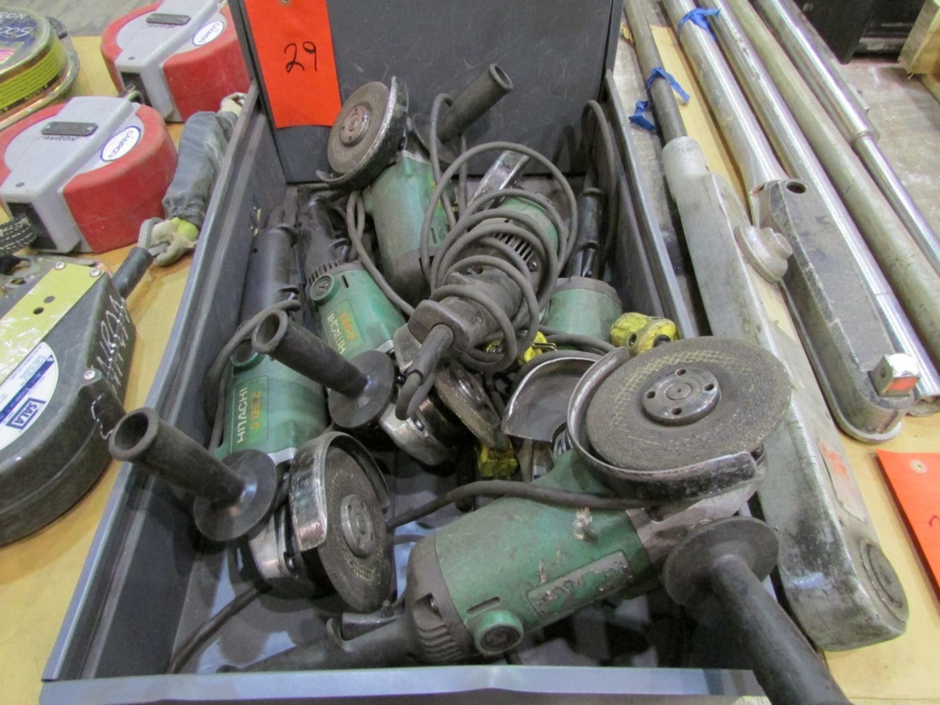 Metal Box w/ 6 Hitachi Angle Grinders - Image 3 of 3