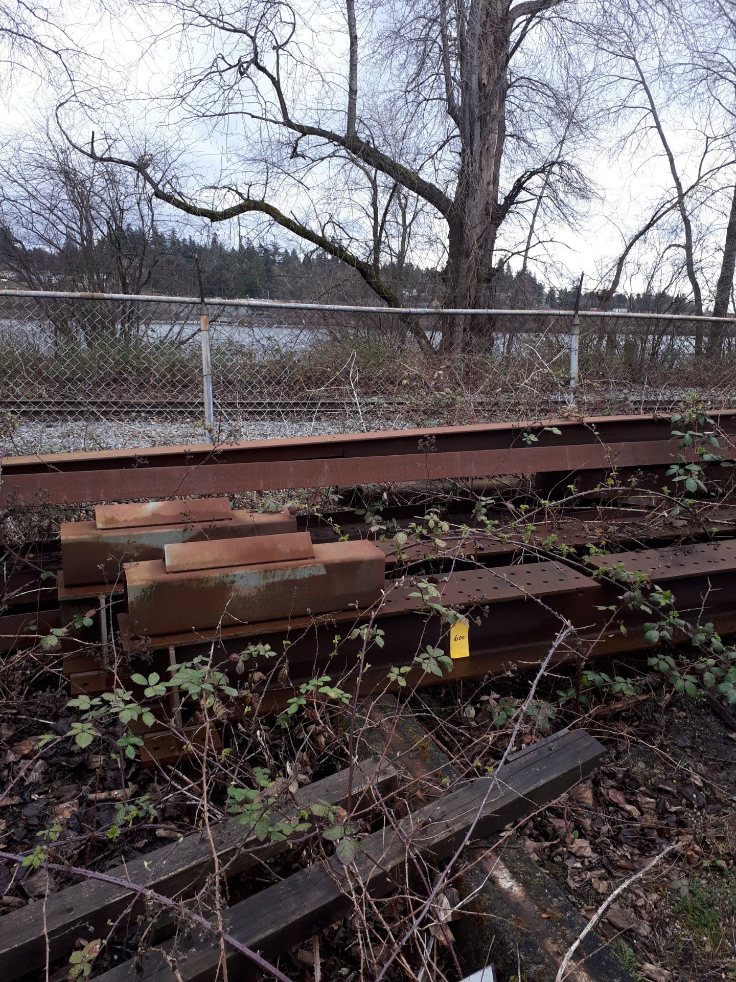 All Scrap Metal along South Fence (row begins at pile of steel tube about 40' East of railway - Image 12 of 13