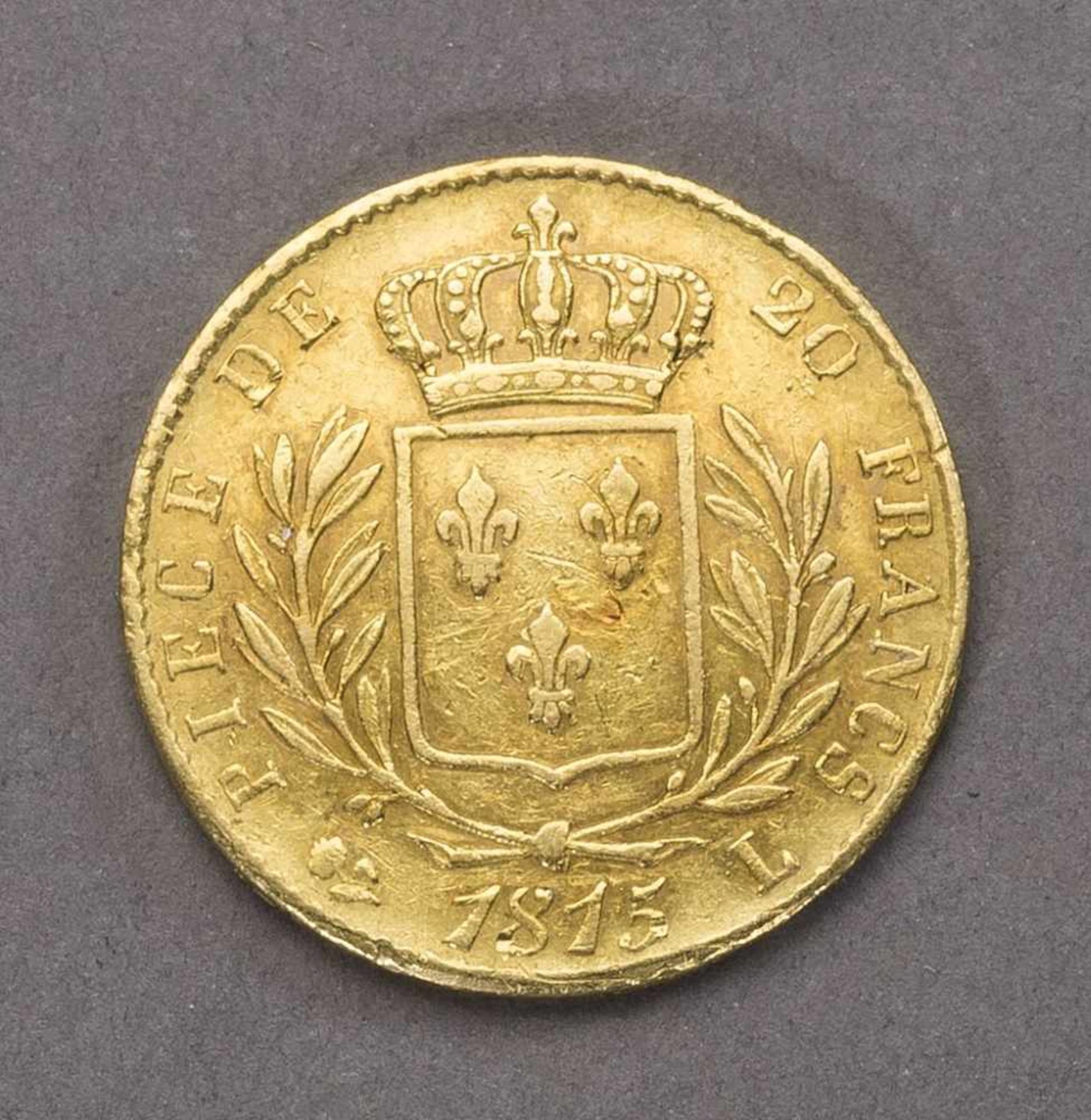 Frankreich. 20 Francs Gold 1815. - Bild 2 aus 2