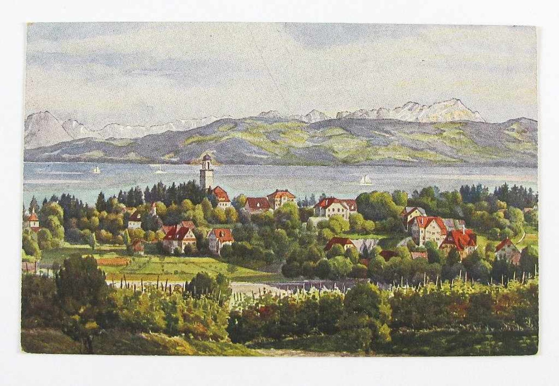 Drei Postkarten Lindau-Bad Schachen - Bild 3 aus 3