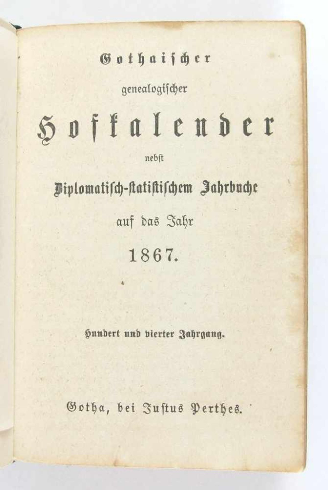 Adel: Gothaischer genealogischer Hofkalender auf das Jahr 1867.