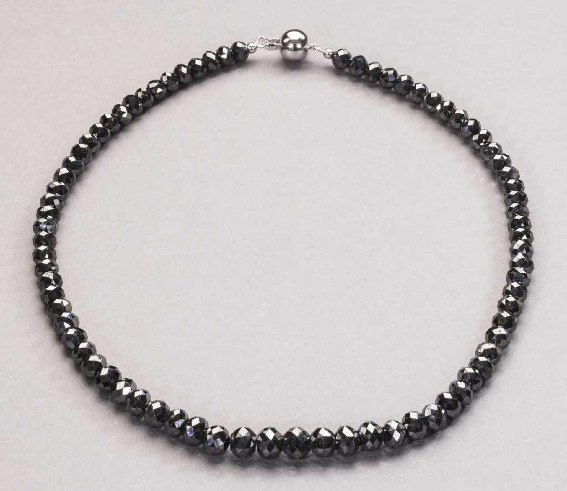 Schwarzes Diamantcollier. - Bild 2 aus 2