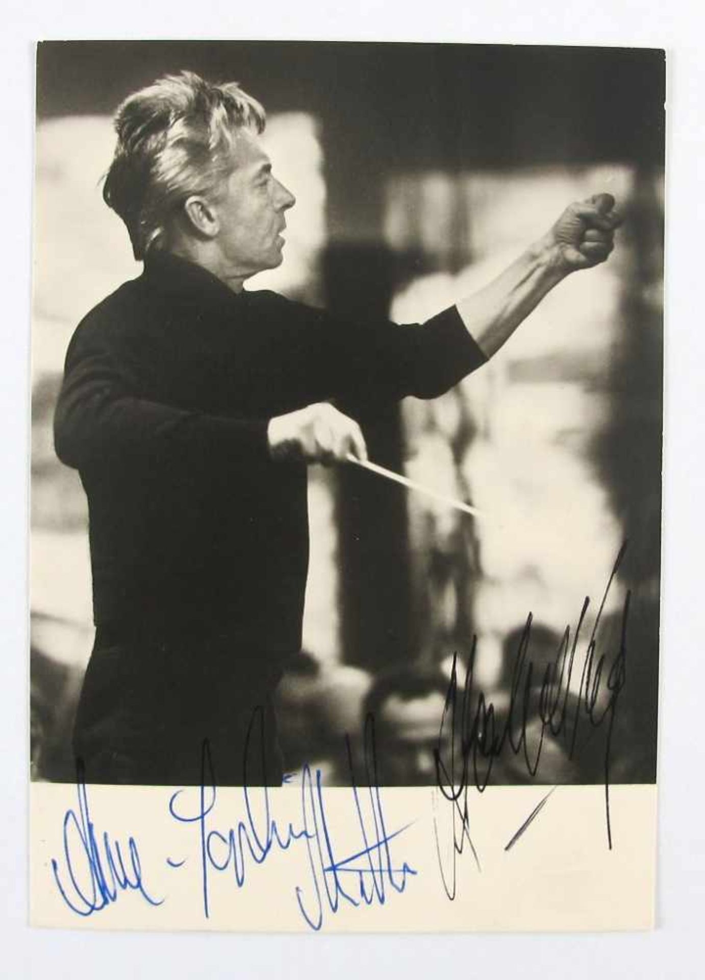 Autogrammkarte Herbert von Karajan