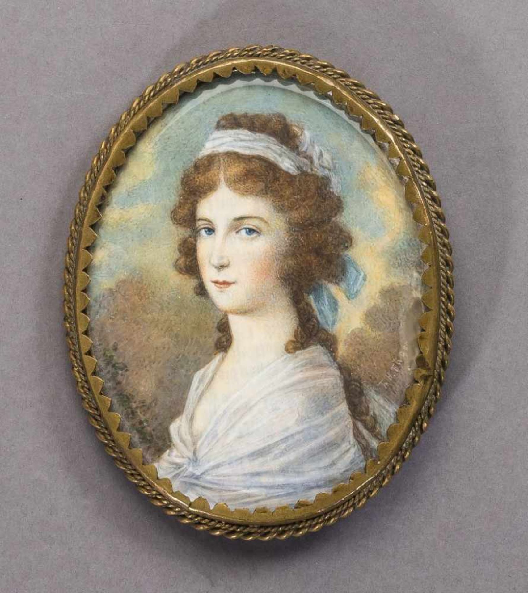 Miniatur mit Portrait der Gräfin Merveldt<