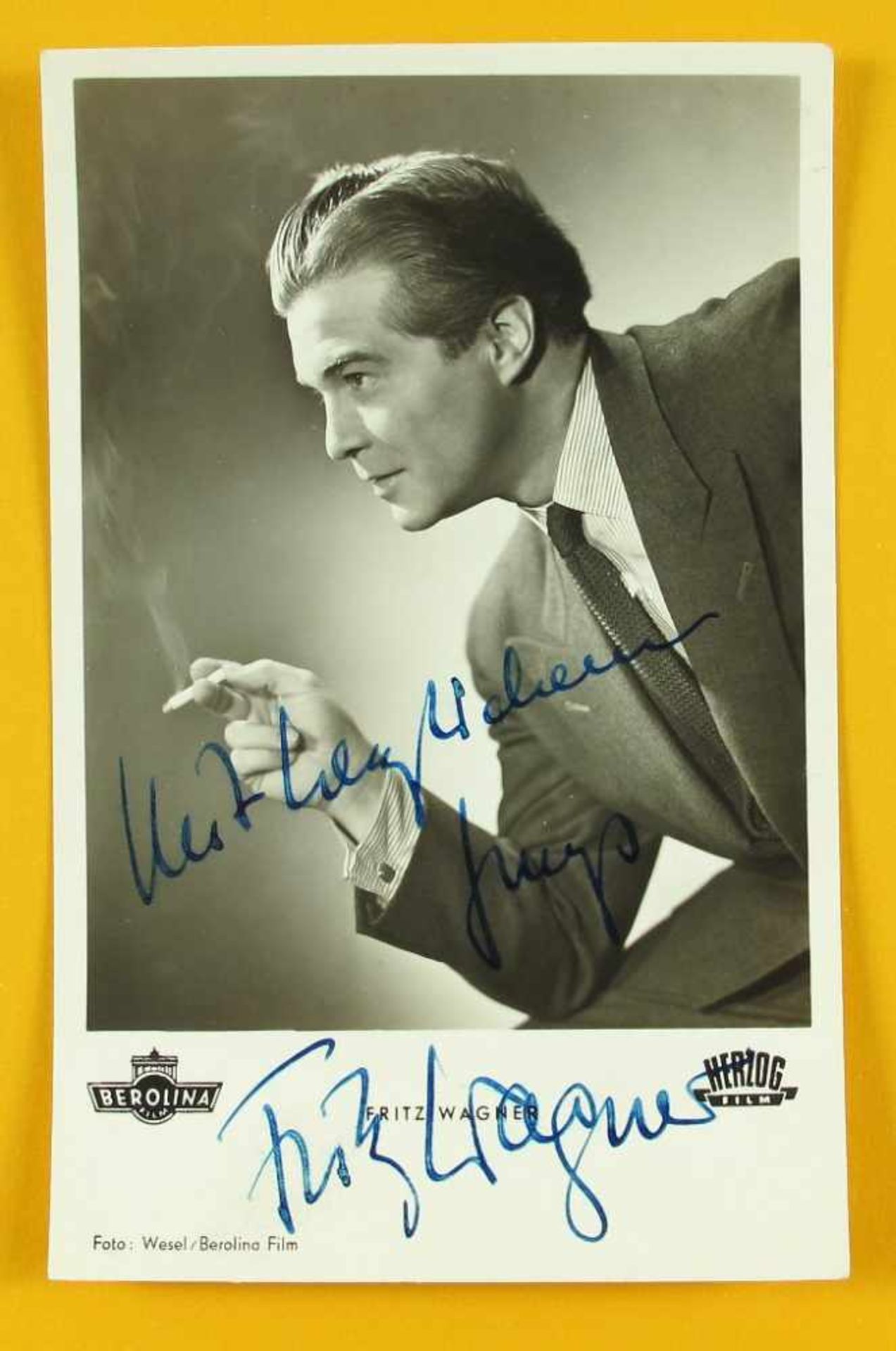 Autogrammkarte Fritz Wagner