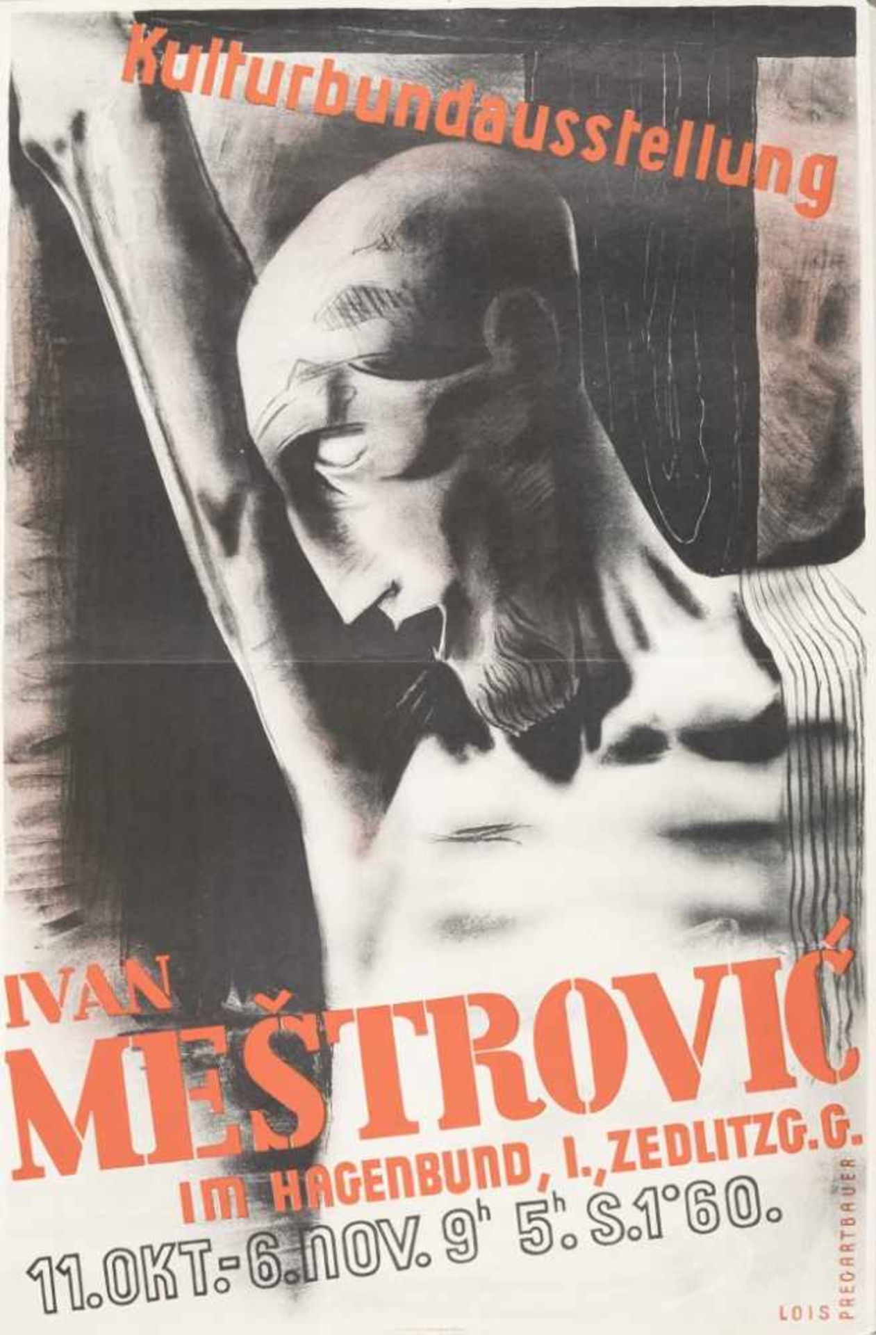 Plakat: Kulturbundausstellung Ivan Mestrovic