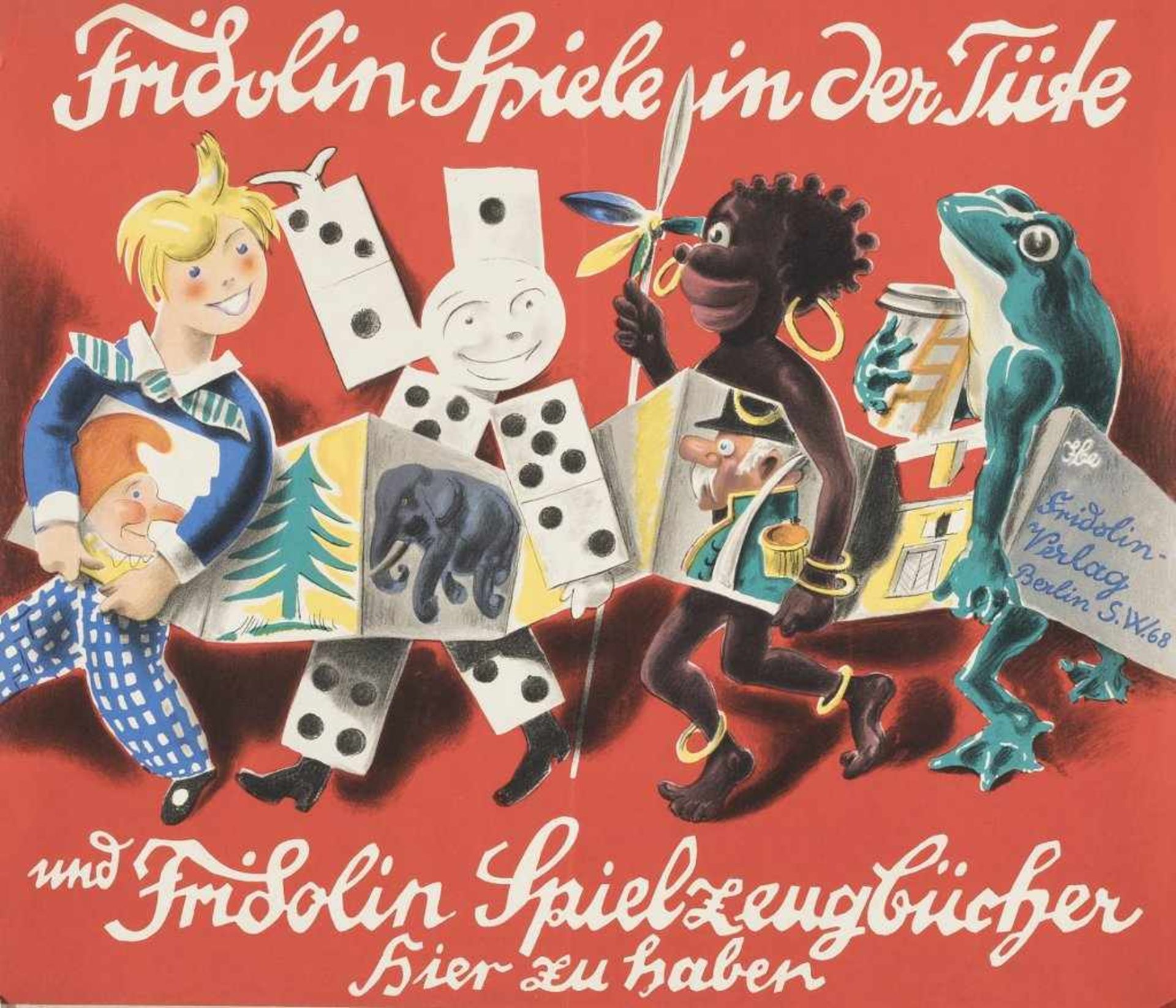Plakat: Fridolin Spiele in der Tüte