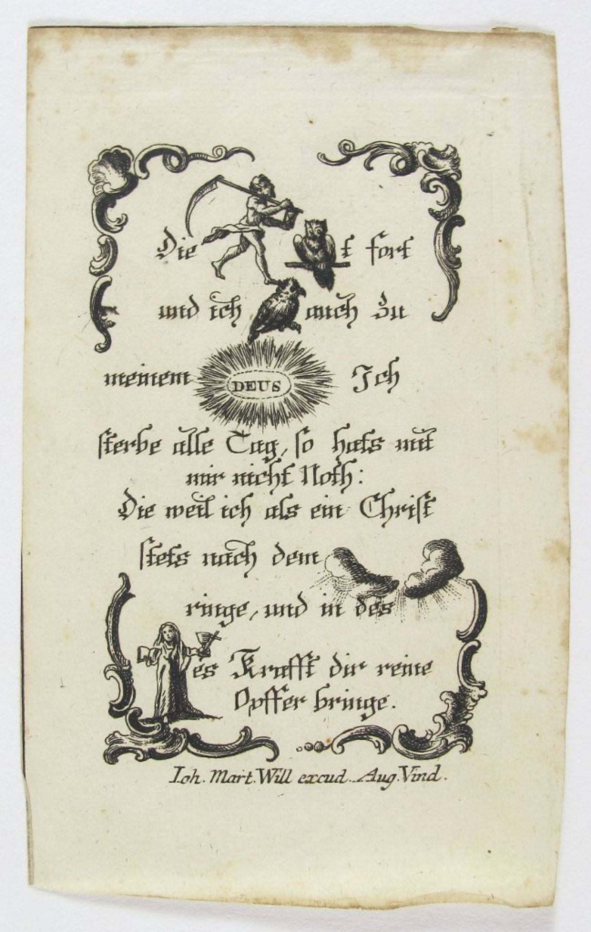Johann Martin Will. 1727 Kempten - 1806 Augsburg.