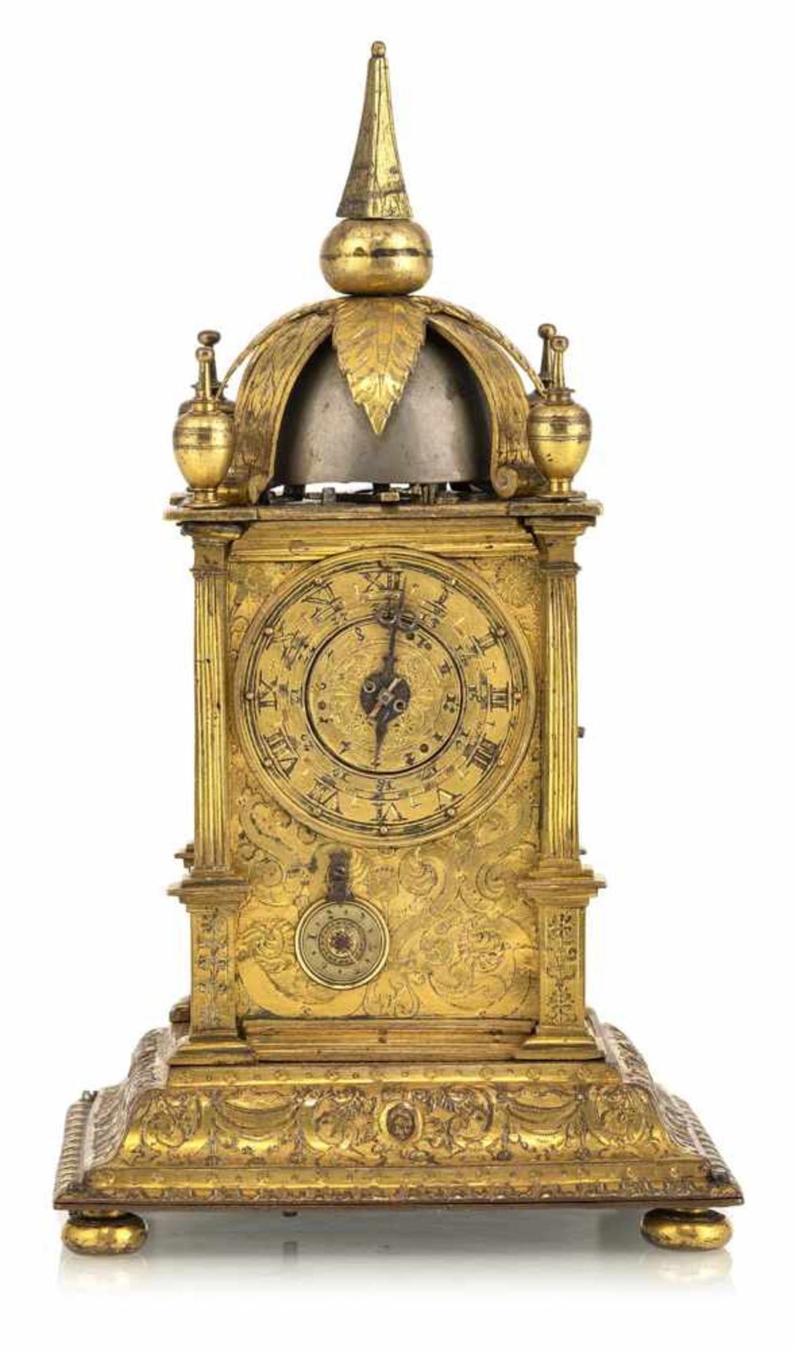 A one-hand Renaissance tower clock, stamped NS, (Nikolaus Schmidt c. 1576-1625 ?), Augsburg, c. - Image 3 of 7
