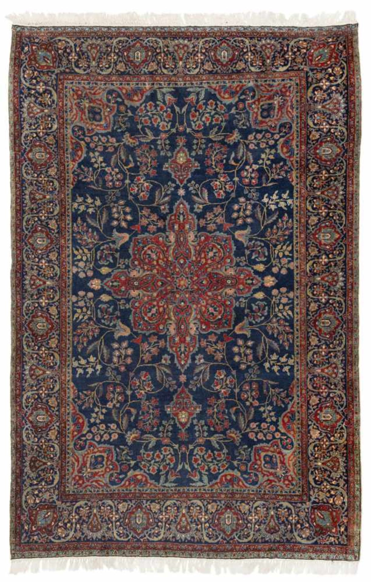 A Kashan kurk wool rug, Central Persia, c. 1920. - Provenance: From South German private property. -