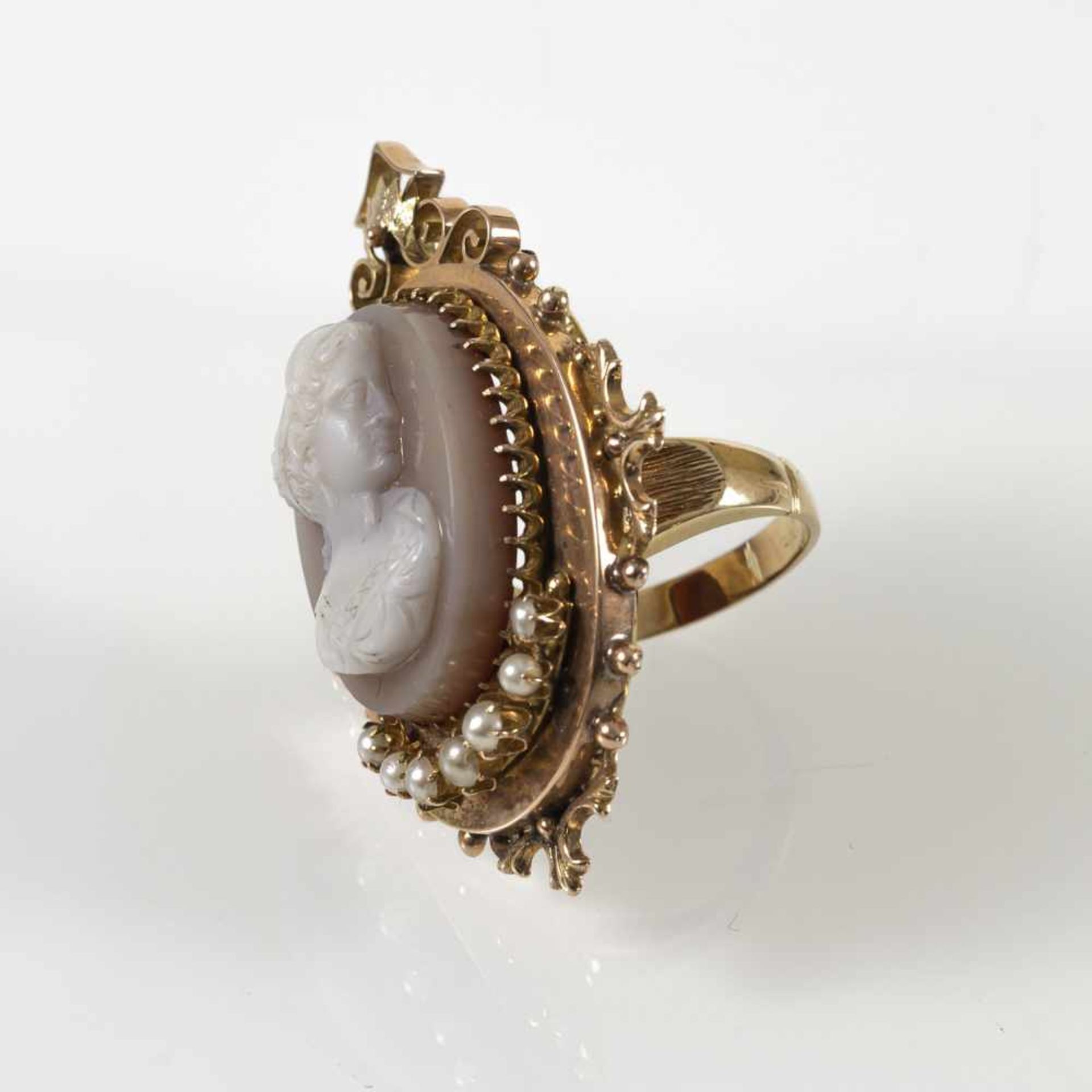 RING MIT ACHATKAMEO, UM 1880 - Bild 2 aus 4