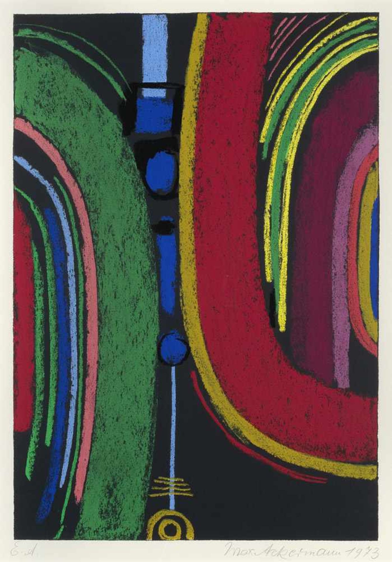 Ackermann, MaxBerlin, 1887 - Unterlengenhardt, 197556,4 x 39,2cm,R."Energie I", 1973. F