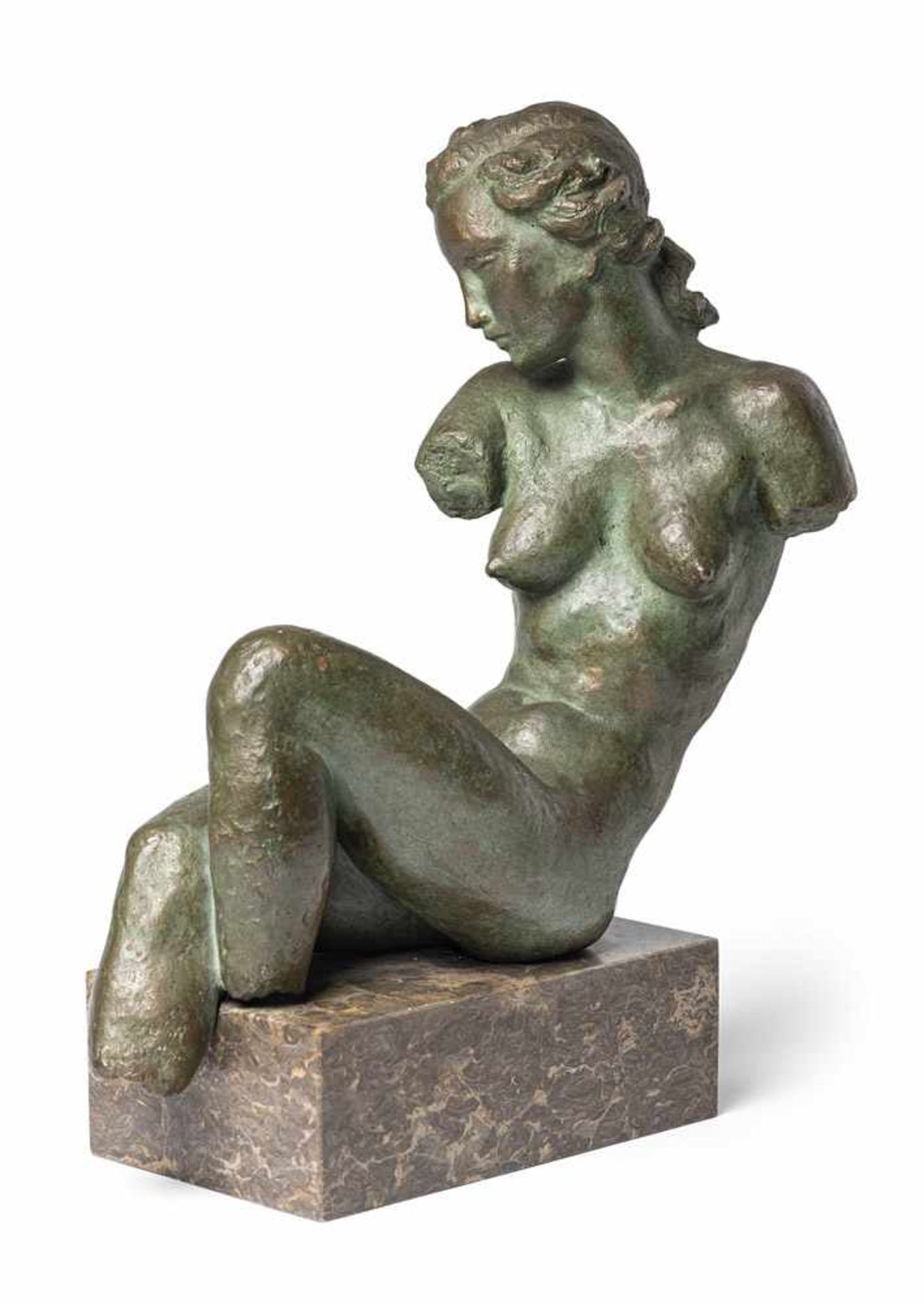 Fehrle, Jakob WilhelmSchwäbisch Gmünd, 1884 - 1974H. 32/40 cm"Weiblicher Torso", um 194
