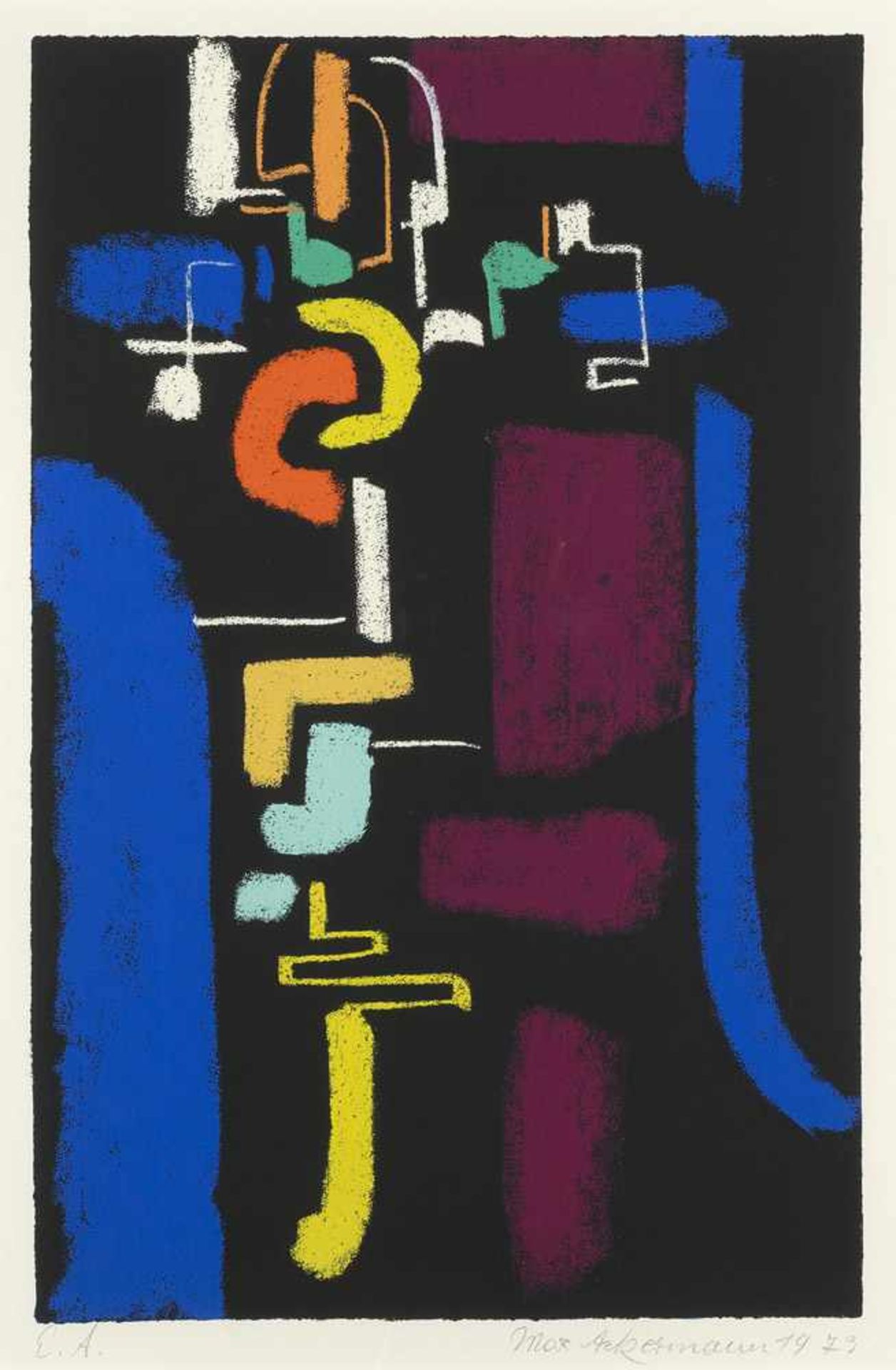 Ackermann, MaxBerlin, 1887 - Unterlengenhardt, 197548,1 x 31,1cm,R."Fanfare", 1973. Far