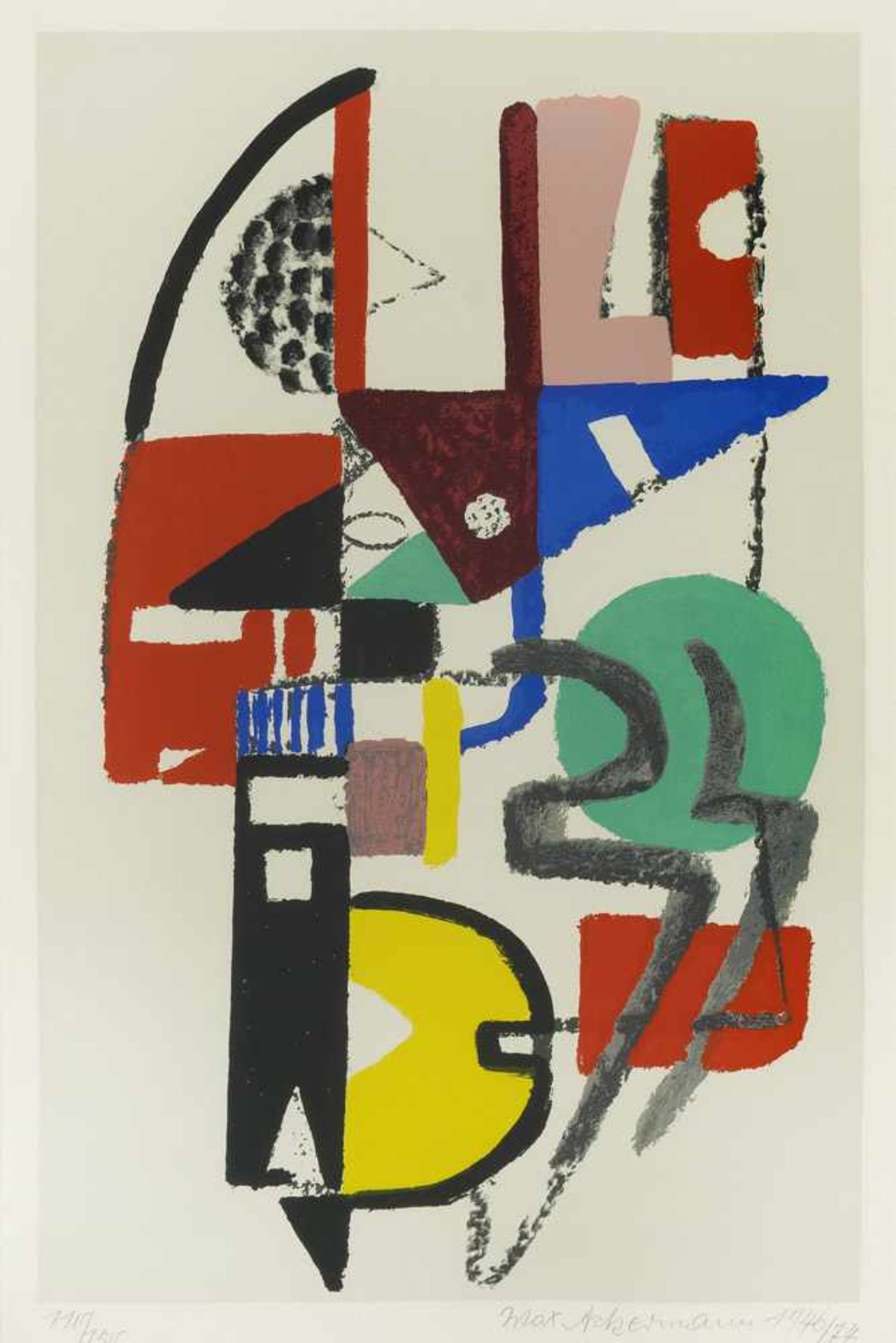 Ackermann, MaxBerlin, 1887 - Unterlengenhardt, 197547,5 x 31,2cm,R."Mauerbild", 1946/74