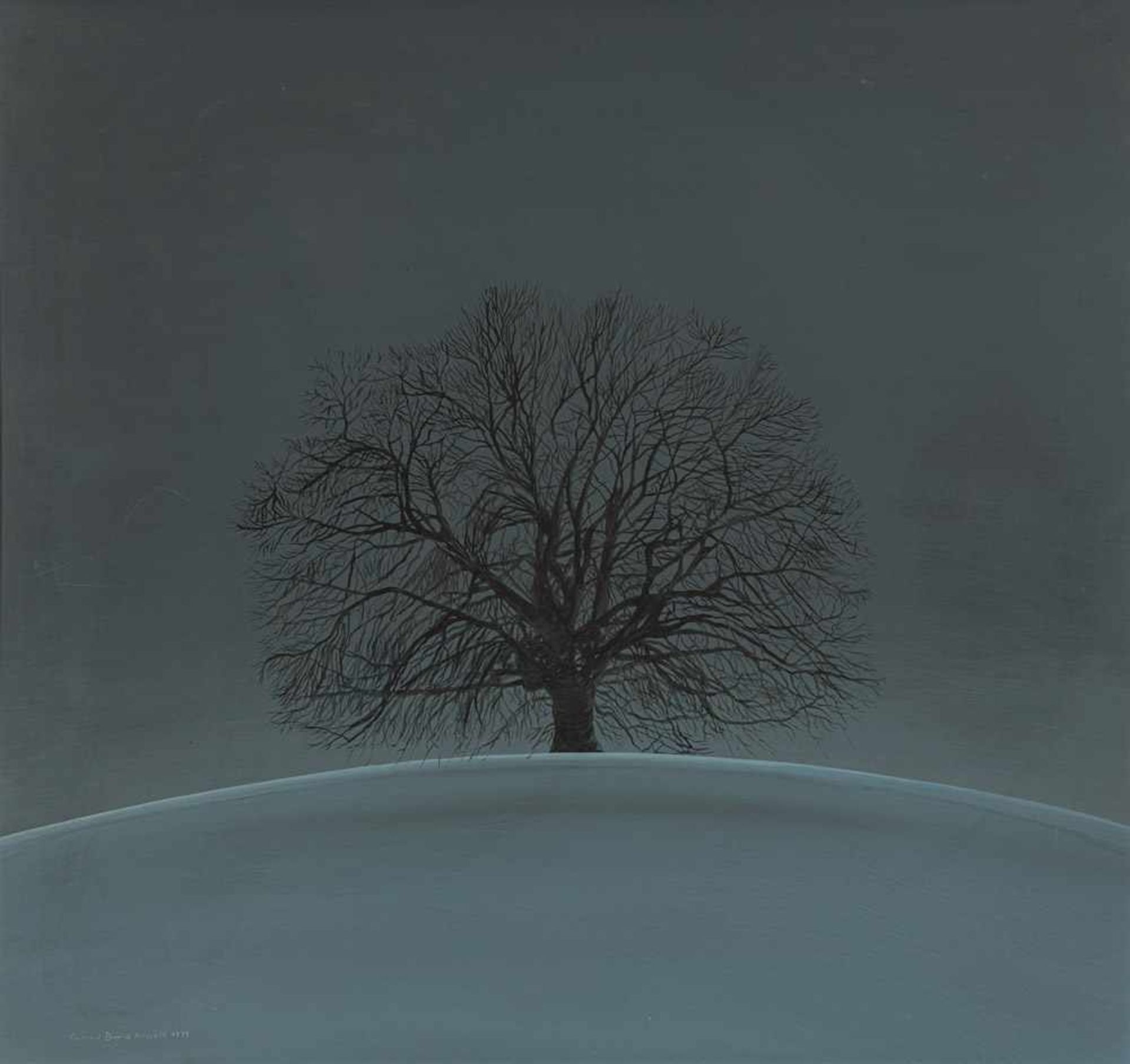 Arnold, Conrad DavidWeingarten, geboren 194174 x 79 cm,R."Nächtlicher Winterbaum", 1979