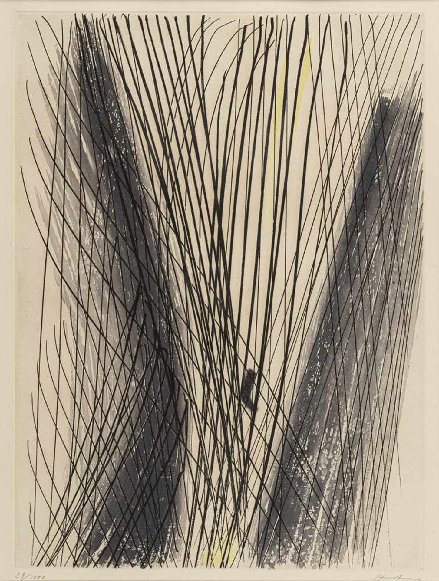 Hartung, HansLeipzig, 1904 - Antibes, 198952 x 38,5cm,R."18", 1953. Farbradierung auf A