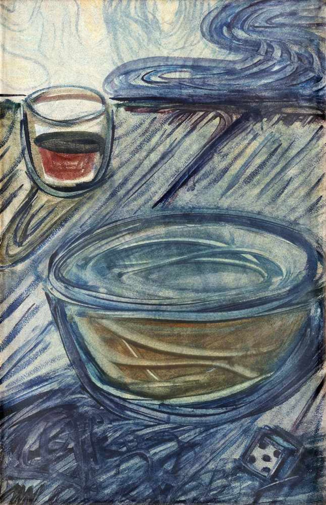 Mahler, SeppBad Wurzach, 1901 - 197549 x 31 cm,R."Der Bauerntisch". Aquarell auf Papier