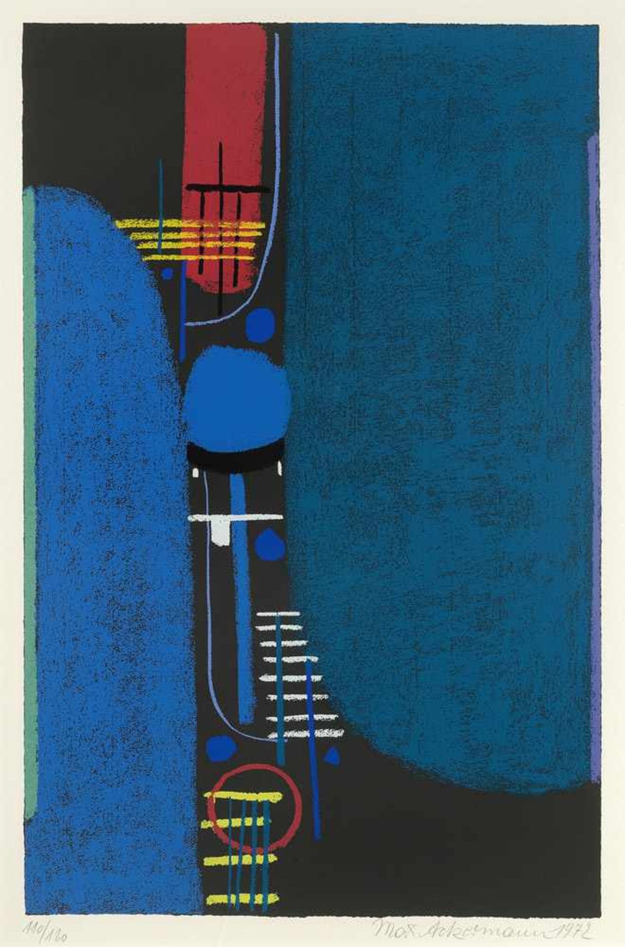 Ackermann, MaxBerlin, 1887 - Unterlengenhardt, 197548,2 x 31,3cm,R."Toccata", 1972. Far