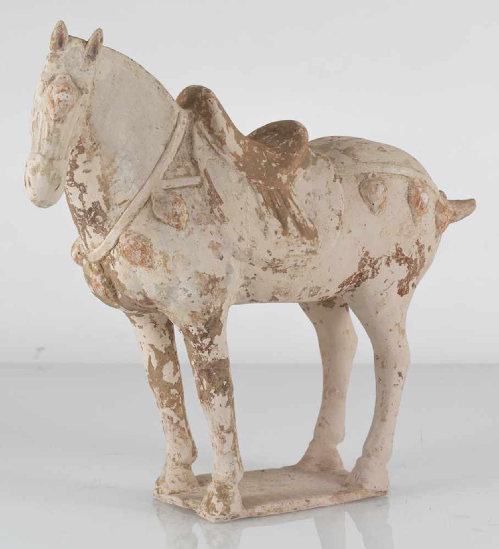 Unglasiertes Keramikmodell eines stehenden Pferdes - Bild 5 aus 5