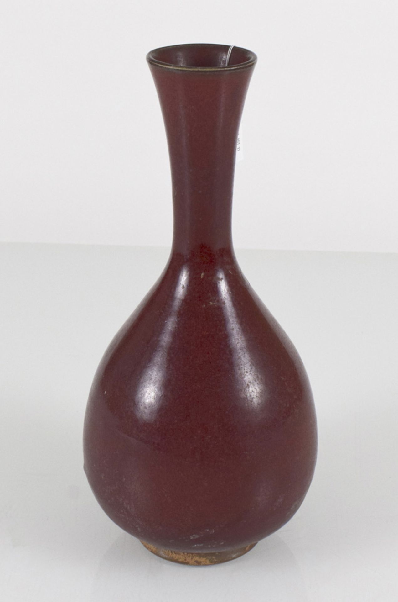 Rot-glasierte Flaschenvase - Bild 3 aus 8