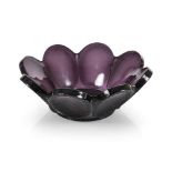 GLASSCHALE, LALIQUE, VIOLETT,