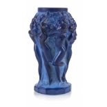 ART DECO VASE BLAU MARMORIERT