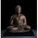 Bronze des Buddha Amida im Meditationssitz