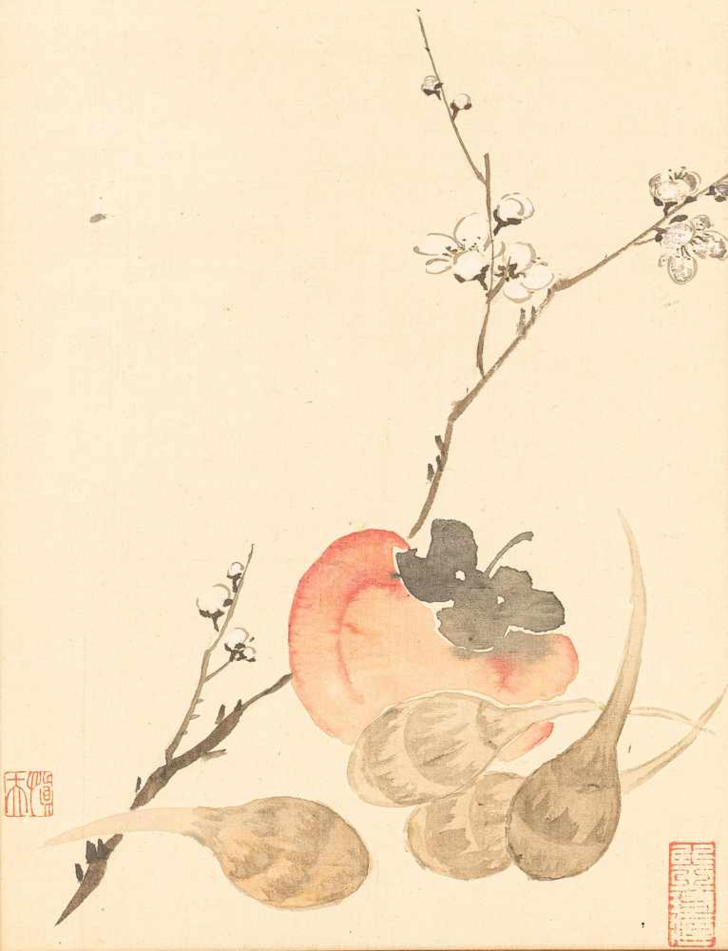 Elf Albumblätter im Stil von Pan Gonshou (1741-1794)