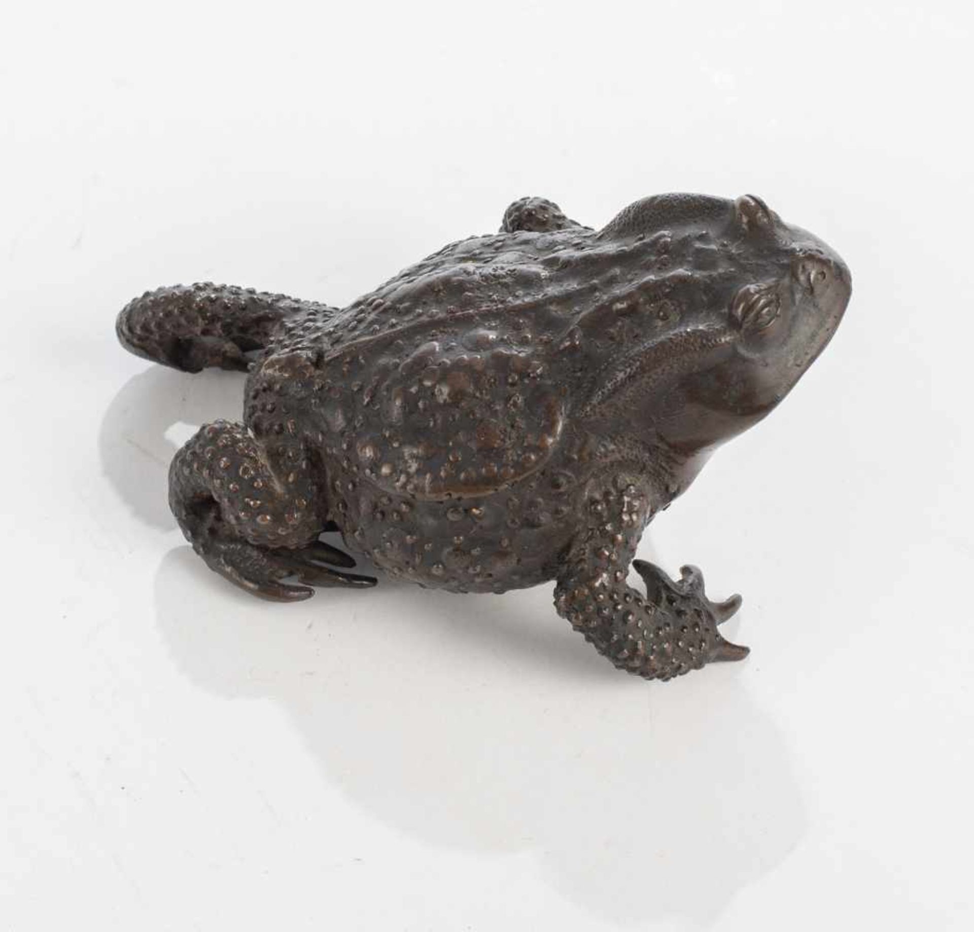 Okimono einer Kröte aus Bronze - Bild 2 aus 11
