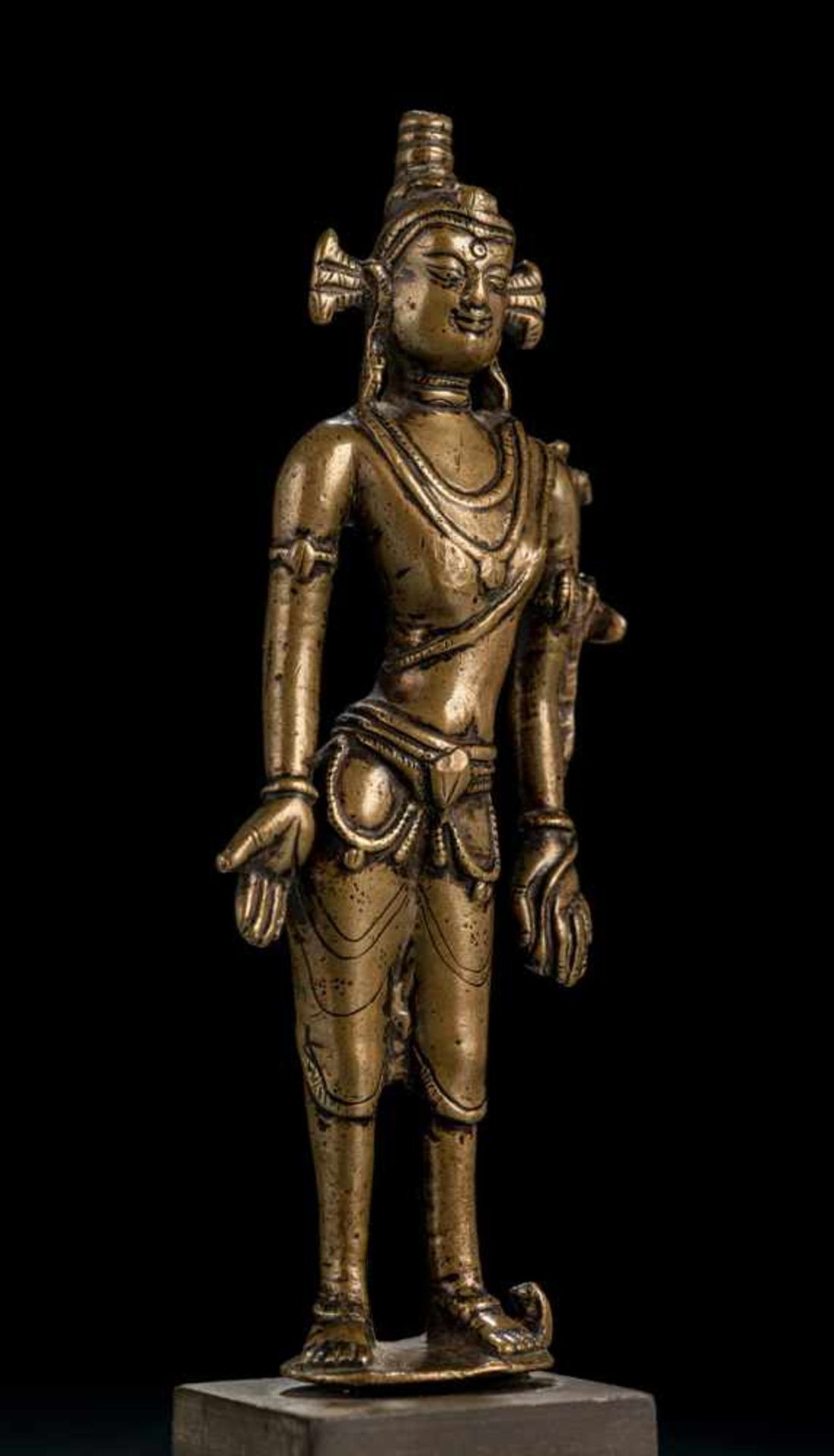 Frühe Bronze eines Bodhisattva - Bild 2 aus 9