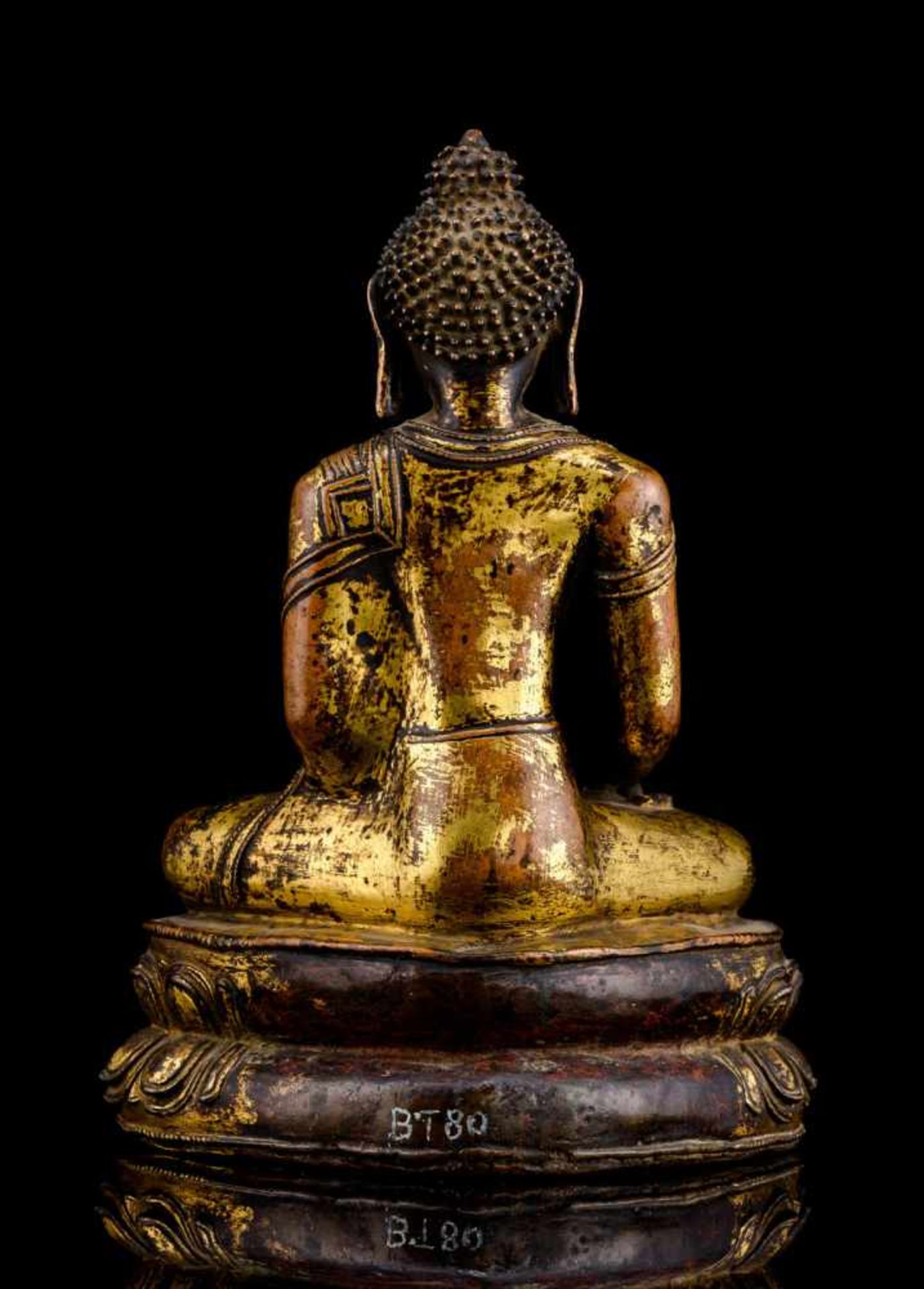 Feuervergoldete Bronze des Buddha Shakyamuni - Bild 2 aus 4