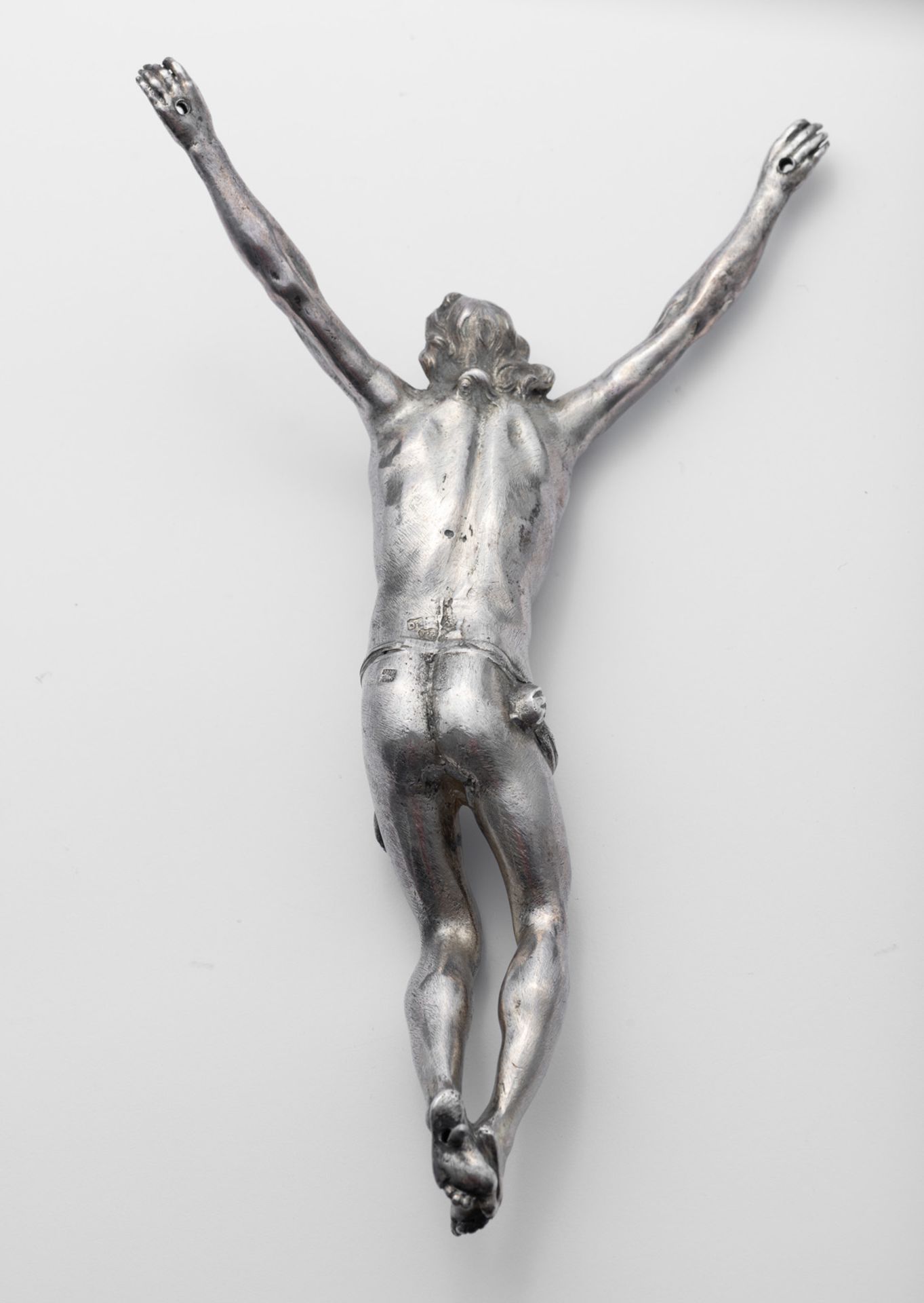 Grosses Kruzifix im Boulle-Stil mit silbernem Christuskorpus - Image 7 of 9
