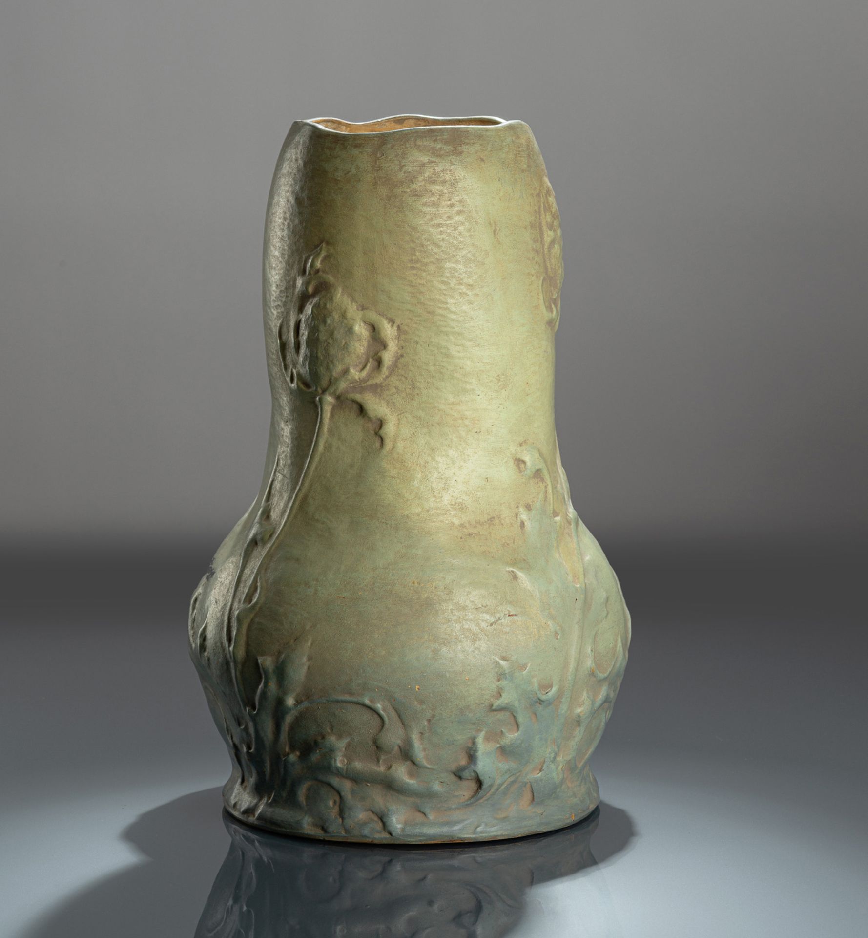 Vase mit Disteldekor - Bild 2 aus 3