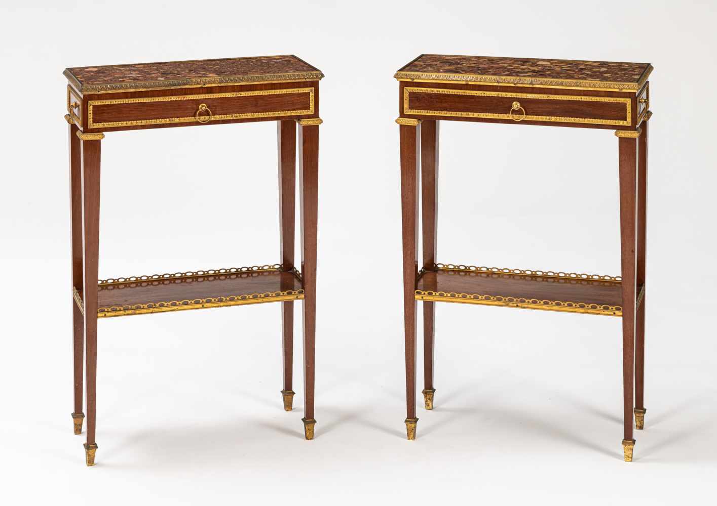 Paar Louis-XVI-Stil Beistelltischchen - Image 2 of 6