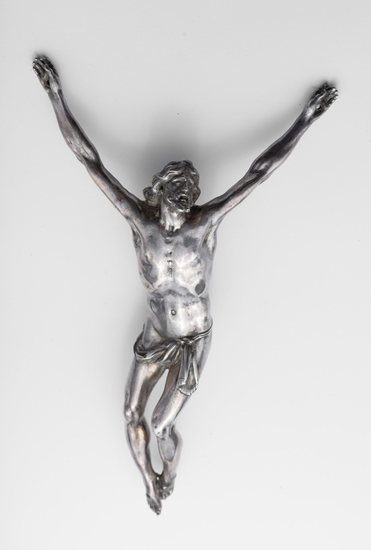 Grosses Kruzifix im Boulle-Stil mit silbernem Christuskorpus - Image 6 of 9
