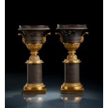 Paar klassizistische Brule-Parfum Vasen